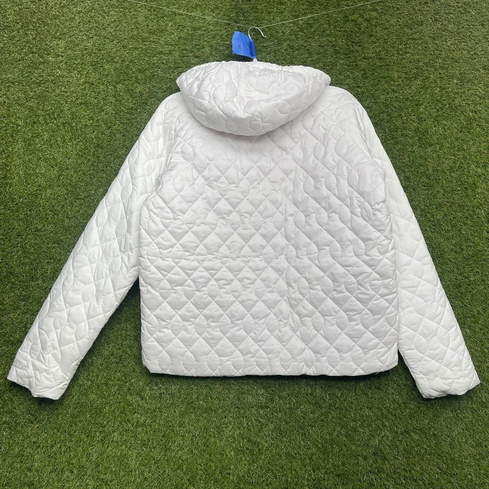 Ohio State Buckeyes Jacket Womens Medium White NCAA Football Nike Therma Fit
